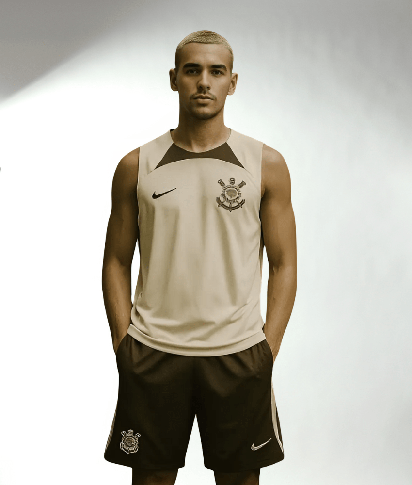 CORINTHIANS 2023 COFFEE/CREAM VEST SET